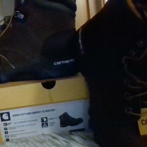 carhartt work boots size 10 1/2 steel toed and brown